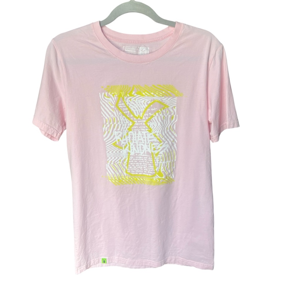 Dutch Bros pink Radiate Kindness Tshirt, medium
